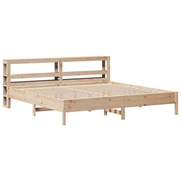 vidaXL Bed Frame without Mattress 180x200 cm Super King Solid Wood Pine