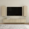 vidaXL TV Cabinets 2 pcs Sonoma Oak 30.5x30x90 cm Engineered Wood
