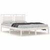 vidaXL Bed Frame without Mattress White 200x200 cm Solid Wood