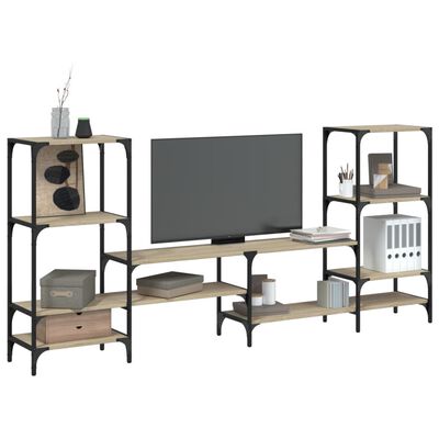 vidaXL TV Cabinet Sonoma Oak 206.5x28.5x95 cm Engineered Wood