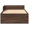 vidaXL Bed Frame without Mattress Brown Oak 90x190 cm Single Engineered Wood