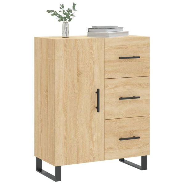 vidaXL Sideboard Sonoma Oak 69.5x34x90 cm Engineered Wood