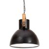 vidaXL Industrial Hanging Lamp 25 W Black Round 40 cm E27