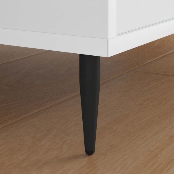 vidaXL Furniture Feet 2 pcs Black &Oslash; 40 x 98 mm Iron