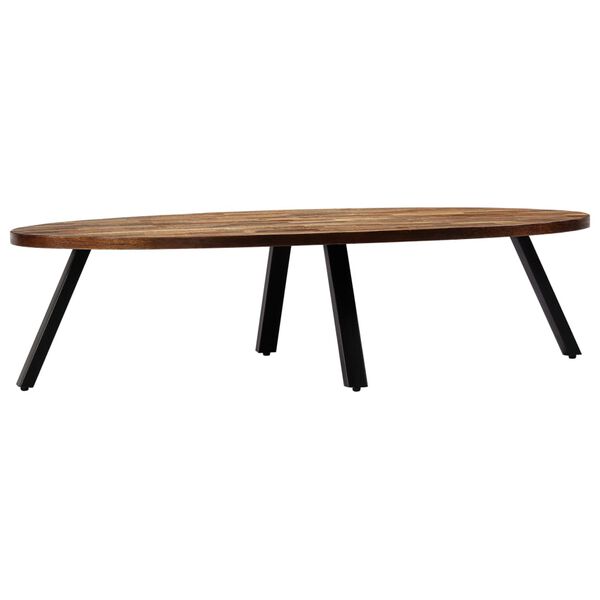 vidaXL Coffee Table Solid Reclaimed Teak Oval 120x60x30 cm