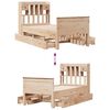 vidaXL Bookcase Bed without Mattress 90x200 cm Solid Wood Pine