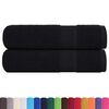 vidaXL Bath Towels "FROGN" 2 pcs Black 100x150 cm 360 gsm