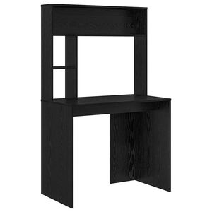 vidaXL Desk Black Oak 91 x 50 x 149 cm Engineered Wood