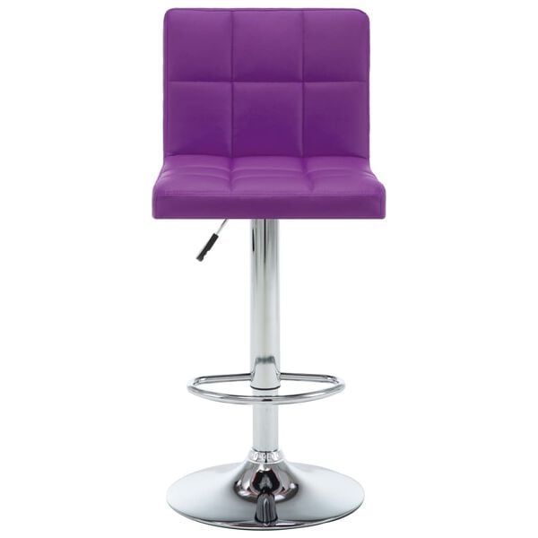 vidaXL Bar Stools 2 pcs Purple Faux Leather