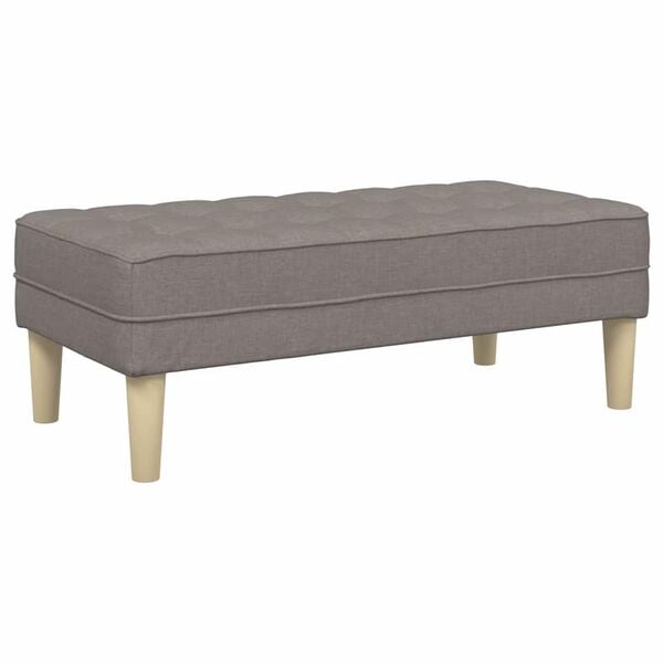 vidaXL Bench Taupe 113 x 57 x 39 cm Fabric