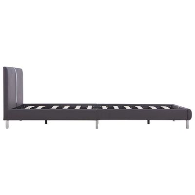 vidaXL Bed Frame Grey Faux Leather 135x190 cm Double