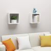 vidaXL Wall Cube Shelves 2 pcs High Gloss White 30x15x30 cm