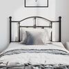 vidaXL Metal Replace Headboard Black 100 cm