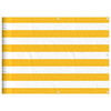 vidaXL Balcony Screen Yellow and White Stripe 75x700 cm