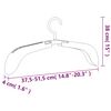 vidaXL Extendable Clothes Hangers 5 pcs Grey