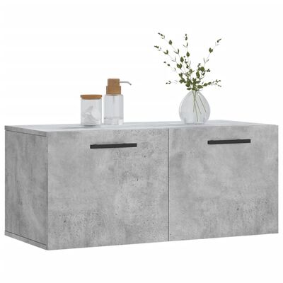 vidaXL Wall Cabinet Concrete Grey 80x36.5x35 cm Engineered Wood