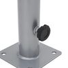 vidaXL Parasol Base for &Oslash;38/48 mm Pole Silver Steel
