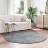 vidaXL Shaggy Rug High Pile NAVARRA Light Grey 160x160 cm Polyester