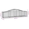 vidaXL Arched Gabion Baskets 14 pcs 200x50x40/60 cm Galvanised Iron