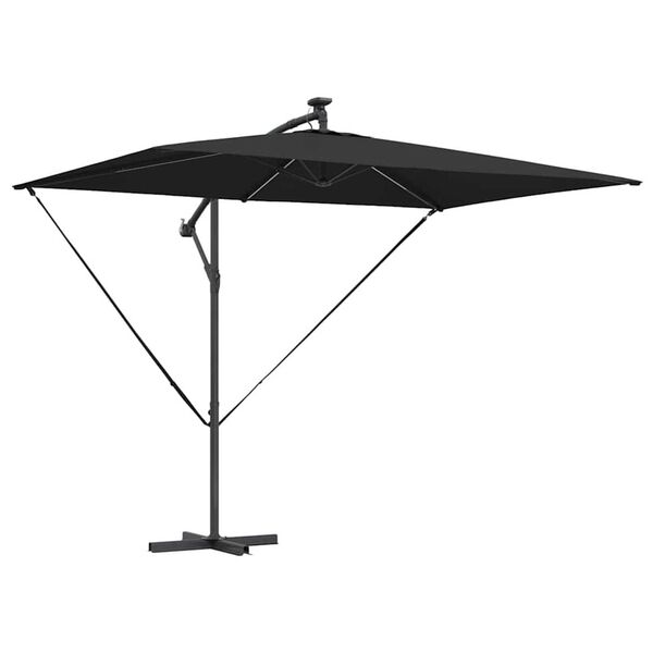 vidaXL Cantilever Banana Parasol Black 294 x 200 x 254 cm