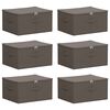 vidaXL Storage Box 6 pcs Non-woven fabric 50 x 30 x 25 cm 37.5 L Grey