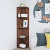 vidaXL Standing Corner Shelf Brown Oak 40x41.5x180 cm Engineered Wood