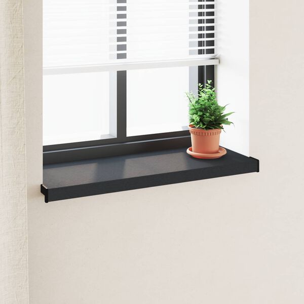 vidaXL Window Sill Anthracite with Wood Grain 60 x 30 x 4.5 cm PVC
