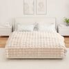 vidaXL Faux Rabbit Fur Blanket Olite Beige 150 x 220 cm Polyester
