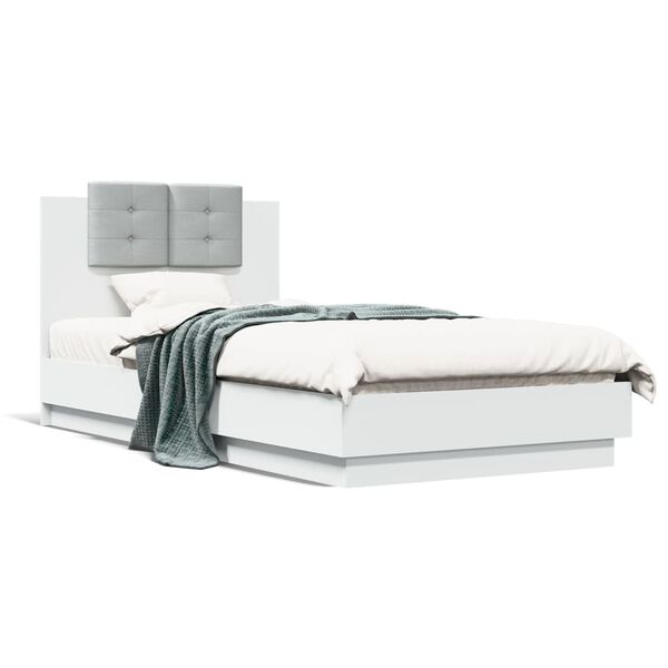 vidaXL Bed Frame without Mattress White 90x190 cm Single