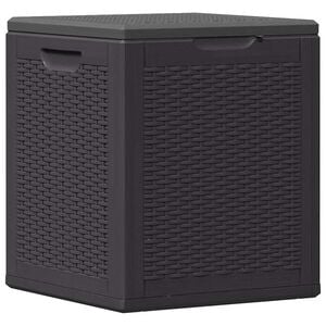 vidaXL Garden Storage Box 90L Black PP Rattan