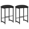 vidaXL Bar Stool 2 pcs Black 40 x 32 x 64 cm Engineered Wood