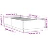 vidaXL Bed Frame with LED without Mattress White 90x190 cm Single