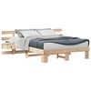 vidaXL Bed Frame with Headboard Brown 160 x 200 cm Solid Pine Wood