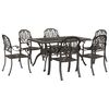 vidaXL 7 Piece Garden Dining Set Bronze Cast Aluminium