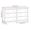 vidaXL Sideboard White 140x35x80 cm Solid Wood Pine