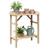vidaXL Plant Stands with Shelf Brown 75 x 40 x 90 cm Solid pine wood