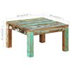 vidaXL Coffee Table 60x60x35 cm Solid Reclaimed Wood