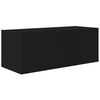 vidaXL TV Cabinet Set Wall-mounted 2 pcs Black Engineered Wood