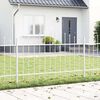 vidaXL Garden Fence 7 pcs White 170 x 140 cm Powder-Coated Steel