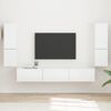 vidaXL TV Cabinet Set 4 pcs High Gloss White Engineered Wood