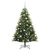vidaXL Artificial Hinged Christmas Tree 150 LEDs Green 150 cm