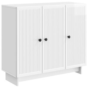 vidaXL Sideboard High Gloss White 89 x 34.5 x 80 cm Engineered Wood