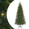 vidaXL Artificial Christmas Tree with 300 LEDs Green 210 cm PE and PVC