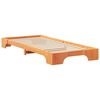 vidaXL Floor Bed Frame with Storage Brown 100 x 210 cm Solid pine wood