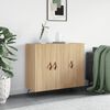 vidaXL Sideboard Sonoma Oak 90x34x80 cm Engineered Wood