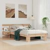 vidaXL Bed Frame with Headboard Brown 75 x 190 cm Solid Pine Wood