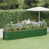 vidaXL Garden Raised Bed Galvanised Steel 368x80x68 cm Green