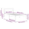 vidaXL Bed Frame with Headboard Wax Brown 90 x 200 cm Solid Pine Wood