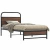 vidaXL Bed Frame without Mattress 100x200 cm Brown Oak Engineered Wood