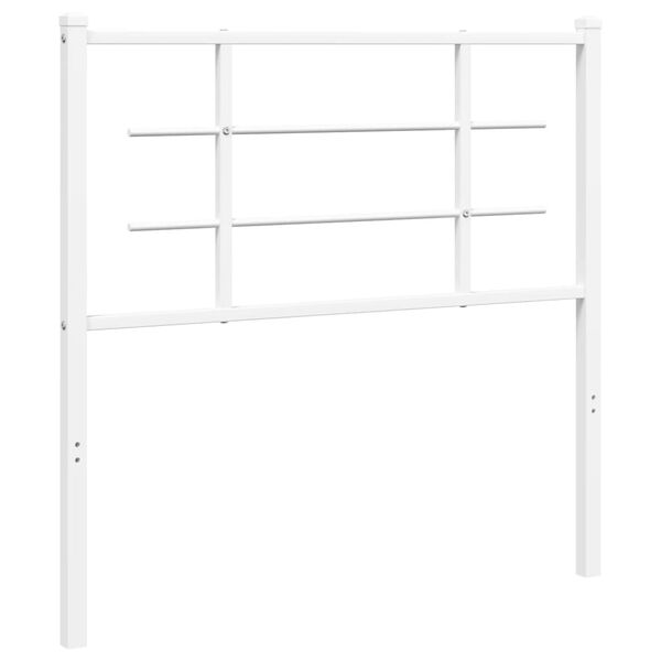 vidaXL Metal Headboard White 100 cm